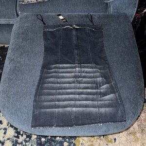 DENIM MICRO MINI DRESS